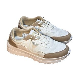 Hey Dude Hayden Shine Sneakers White Beige | Women’s 10 Lightweight‎ Comfort